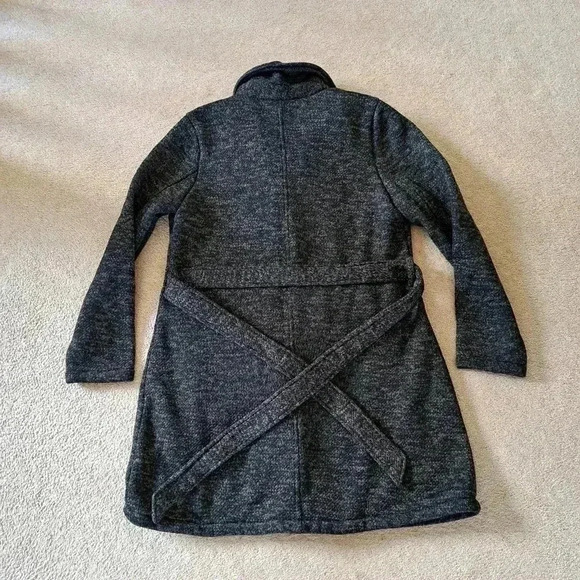 Steve Madden 3/4 Length Knit  Coat Grey Black Heathered Jacket Large Pea Coat - Picture 3 of 12